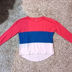 Long Sleeve Pink and Blue Old Navy Shirt